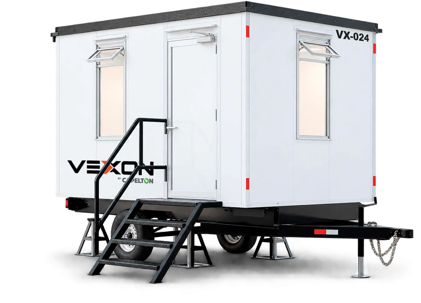 Oficina móvil VX-4M de 4 metros sobre remolque
